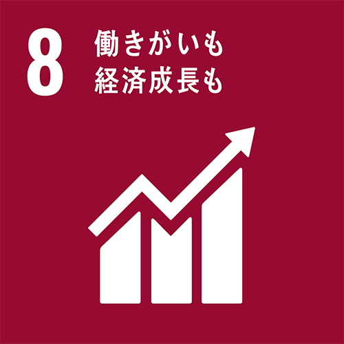 8：すべての人々のための包摂的かつ持続可能な経済成長、雇用およびディーセント・ワークを推進する